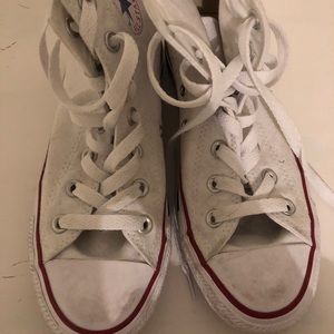 White high top converse.